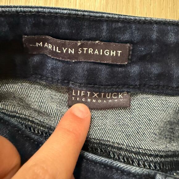 NYDJ Marilyn Straight Jeans Cropped in Cooper Blue Size 4 - Picture 5 of 7